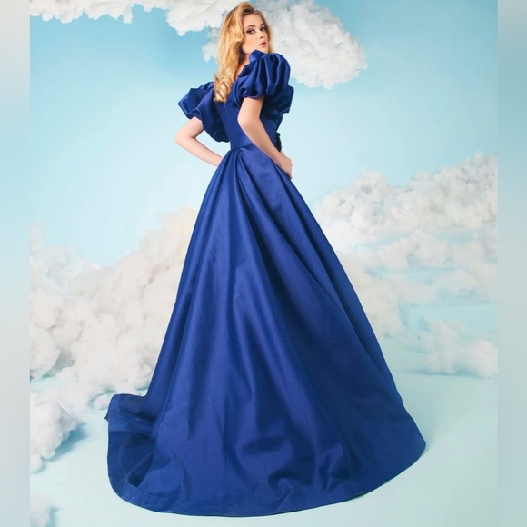 Fouad Sarkis Royal Blue Even Gown - Picture 5 of 8